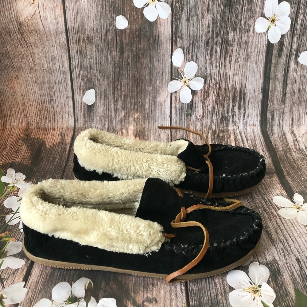 White Mountain Leather and Cozy Faux Fur Flats